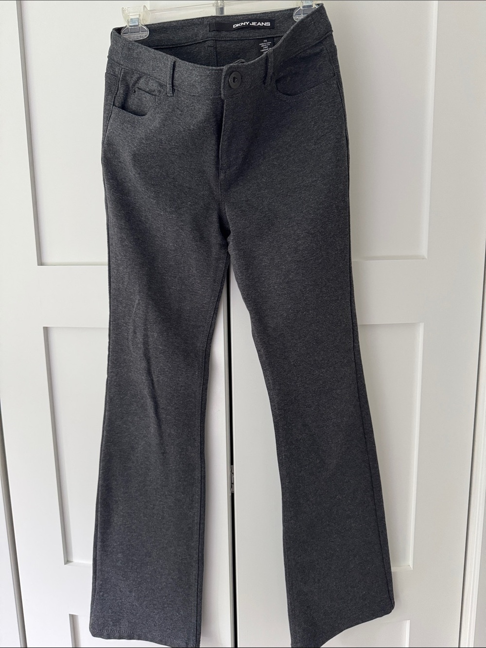 DKNY Charcoal Gray Boot-Cut Pants soft with stretch